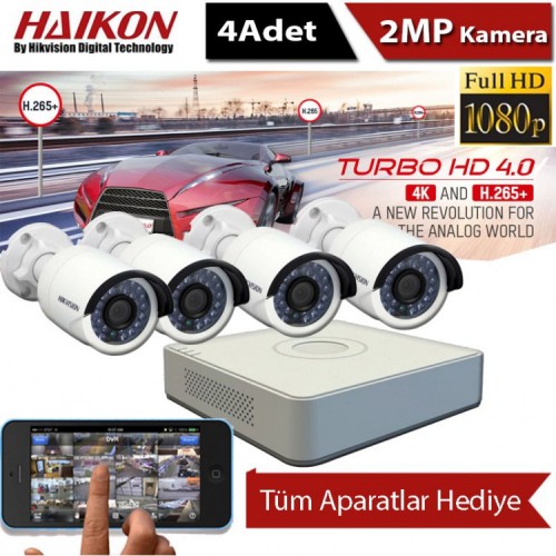 Haikon 2MP Full HD İç ve Dış Ortam Kurulum Dahil