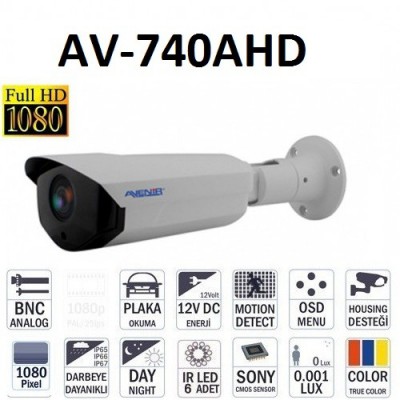 AV-740AHD STARLIGHT 2.4 MP AHD KAMERA (GECE RENKLİ)