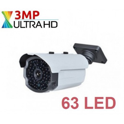 3 MP 63 LED UltraHD AHD Güvenlik Kamerası