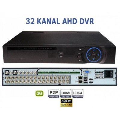 32 Kanal HD 1080N AHD HİBRİT Kayıt Cihazı - 4 HDD'li