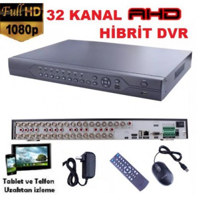 32 Kanal AHD Kayıt Cihazı 2 Yıl Garanti,1080n