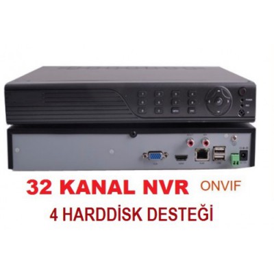 32 kanal NVR IP Kayıt Cihazı 4 HDD'Lİ