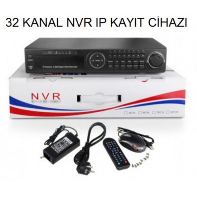 32 kanal NVR Kayıt Cihazı 8XHDD Desteği