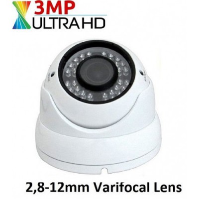 3 MP AHD Varifocal Dome Kamera Full HD Kasa Kamerası