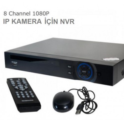 8 KANAL ONVİF NVR 1080P HDMI 3G KAYIT CİHAZI