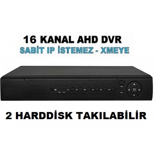 16 Kanal 2 MP 1080 AHD Dvr Kayıt Cihazı -2 Harddisk