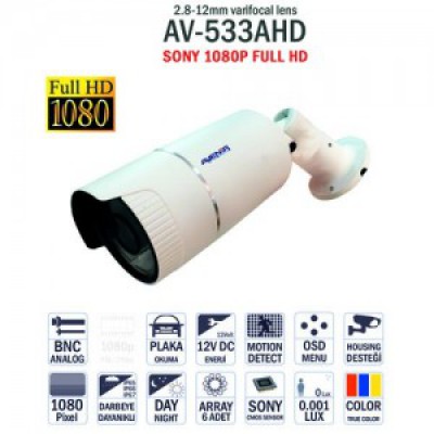 AVENİR AV-533AHD 1080P GECE GÖRÜŞLÜ AHD KAMERA