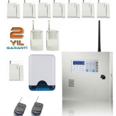2 Pır+ 7 Manyetik Kablosuz Hırsız Alarm Paketi