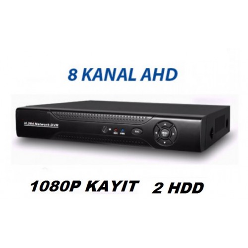 8 Kanal AHD HİBRİT Kayıt Cihazı 1080P Kayıtlı