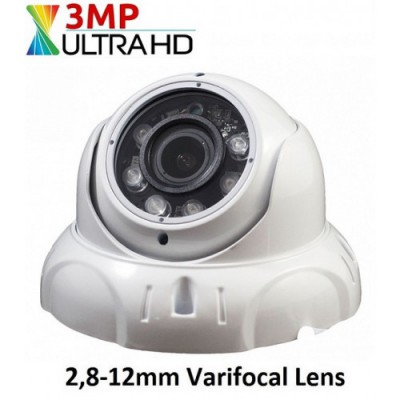 3 MP Varifocal Lens AHD Dome Kamera Kasa Kamerası