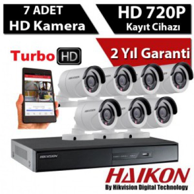7 Kameralı Haıkon Hd 1mp Kamera Güvenlik Sistemi