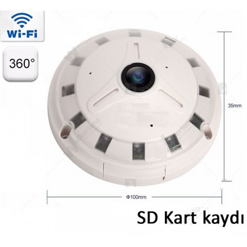 1.3MP Panaromik Balık Gözü 360 Derece IP Kamera+ WIFI