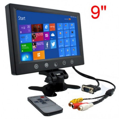 9'' İnc VGA'lı Renkli TFT LCD HD CCTV Araç Monitör