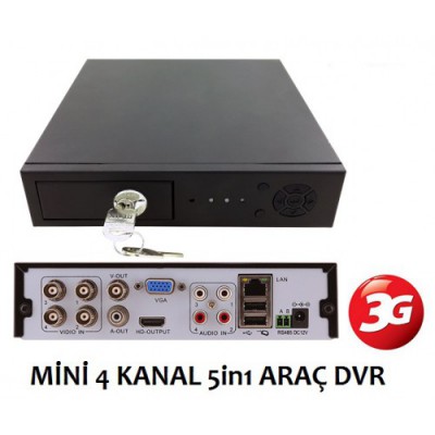 MİNİ 4 KANAL AHD 5 in1 Kayıt Cihazı 3G