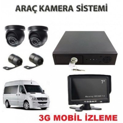 4 Kameralı Oto Araç Kamera Sistemi