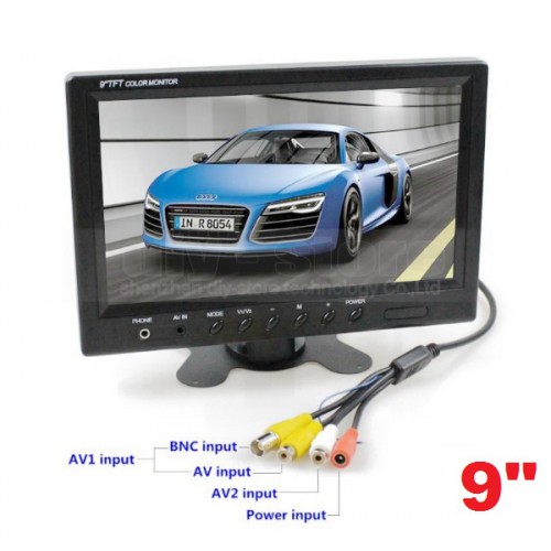 9'' İnc Renkli Tft Lcd Cctv Araç Monitör