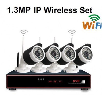 4 Kameralı 1.3 Mp İp Wifi Kablosuz Set